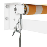 Retractable Awning Yellow and White 5x3 m Fabric and Aluminium 3154435