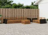 Outdoor Sofa Set 7 pcs Natural Solid Acacia Wood 3384060