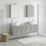Bathroom Cabinet Set 5 pcs Concrete Grey Engineered Wood 3406514