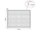Gabion with 5 mm Wire and 10x10 cm Mesh 200x50x200 cm 3465262