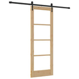 Sliding Door Natural and Black 73.5 x 198.5 cm 3332379