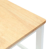 Dining Chairs 2 pcs Solid Rubber Wood White 40 x 47.5 x 99.5 cm 42020470