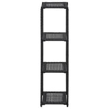 46974 Storage Shelf Black 30x30x120 cm Poly Rattan