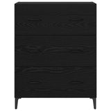 Sideboard Black Oak 69.5 x 34 x 90 cm Engineered Wood and Iron 880645