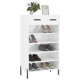 Shoe Cabinet High Gloss White 60x35x105 cm Engineered Wood 829622