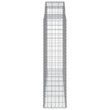 Arched Gabion Baskets 5 pcs 200x50x160/180 cm Galvanised Iron 3146386