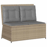 Garden Bench Beige Poly Rattan 3394470