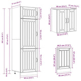 8 Piece Kitchen Cabinet Set Kalmar Black Engineered Wood 3314802