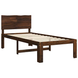 Single Bed Frame with Headboard ROSTOCK Dark Brown 90 x 190 cm 903440