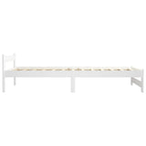 Bed Frame White Solid pine wood, plywood Single Durable 321999