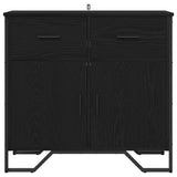 Sideboard with Drawer Black Oak 79.5 x 35.5 x 74.5 cm 883568