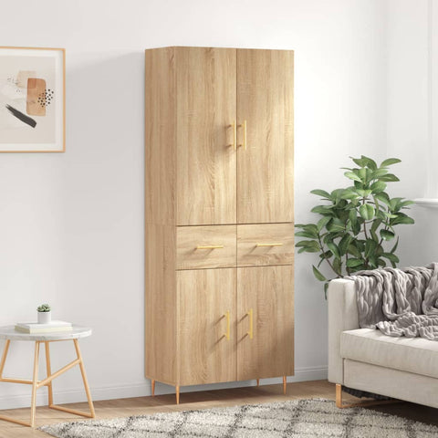 Highboard Sonoma Oak 69.5x34x180 cm Engineered Wood 3198140