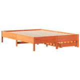 Bed Frame without Mattress Wax Brown 160x200 cm Solid Wood Pine 3301706