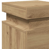 Bedside Cabinets with LED 2 pcs Artisian Oak 35x39x55 cm Engineered Wood 857657