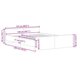 Bed Frame Artisan oak Engineered wood, plywood, solid pinewood 3328746