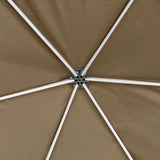 Hexagonal Pop-Up Marquee with Sidewalls 3.6x3.1 m Taupe 220g/m 362013