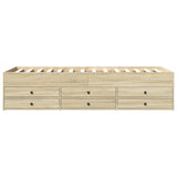 Bed Frame with Storage Sonoma Oak 80 x 200 cm Engineered Wood 3429646