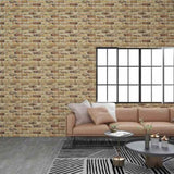 ZNTS 3D Wall Panels with Dark Sand Brick Design 10 pcs EPS 147202