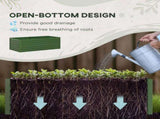 Raised Beds for Garden, Galvanised Steel Outdoor Planters with Multi-reinforced Rods, 180 x 90 x 59 T3398P315948