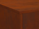 Fire Pit Brown 80 x 50 x 96 cm Weathering Steel 858937