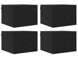Wall Mounted TV Cabinet 4 pcs Black Oak 30.5 x 30 x 30 cm 8009599