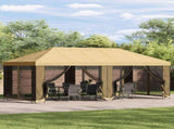 Gazebo Cover with Sidewalls Cream 600.5 x 300.5 cm Polyester 900436