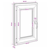 Basement Window RISOR 50 x 70 cm PVC and Glass 42047871