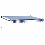 Retractable Awning Blue and White 3.5 x 2 m 3419056