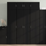 Highboard Black 70x42.5x185 cm Engineered Wood 3281421