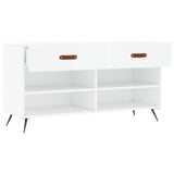 Shoe Bench White 102x35x55 cm Engineered Wood 829708