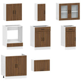 ZNTS 8 Piece Kitchen Cabinet Set Kalmar Brown Oak Engineered Wood 3314838