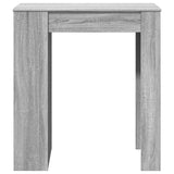 ZNTS Bar Table with Racks Grey Sonoma 95x47x103.5 cm Engineered Wood 854387