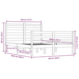 Bed Frame without Mattress Solid Wood Pine 120x200 cm 3103708