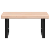 Basin Shelf Wall Mounted Steel and Solid Wood Oak 3302469