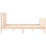 Bed Frame without Mattress King Size Solid Wood 3194706