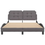Bed Frame without Mattress "Zadar" Grey 120x200 cm Faux Leather 3208173