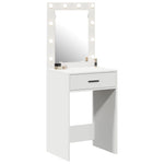 ZNTS Dressing Table with LED Lights White 50x41x135 cm 865037
