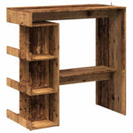 ZNTS Bar Table with Storage Rack Old Wood 100x48x101.5 cm 856758