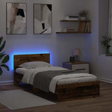 Bed Frame with Headboard Old Wood 90 x 200 cm Engineered Wood 885796