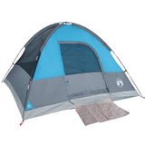 Camping Tent Dome 4-Person Blue Waterproof 94700