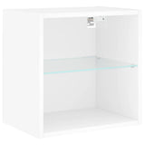 4 Piece TV Wall Units with LED White Engineered Wood 3216640