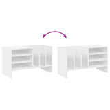 Record Cabinet White 78.5 x 35 x 45 cm Engineered Wood 891072