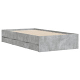 Bed Frame with Drawers without Mattress Concrete Grey 90x190 cm Single 3207325