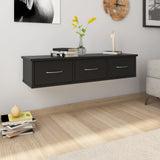 ZNTS Wall-mounted Drawer Shelf Black 88x26x18.5 cm Engineered Wood 800595