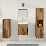 Bathroom Furniture Set 4 pcs Old Wood 30 x 30 x 130 cm 3332553