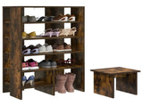 Shoe Cabinet with Shelf 2 pcs Smoked Oak Engineered Wood 8000384
