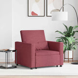 Pull out Sofa Bed Single Wine red 90 x 165 x 87 cm Fabric 42002687