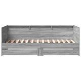 Daybed with Drawers without Mattress Grey Sonoma 90x190 cm Single 3280858