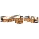 Outdoor Sofa Set 8 pcs Natural Solid Acacia Wood 3383112