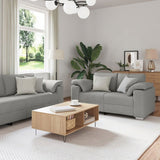 Sofa Set 2 pcs Cloud grey 219 x 77 x 82 cm Fabric 3324748